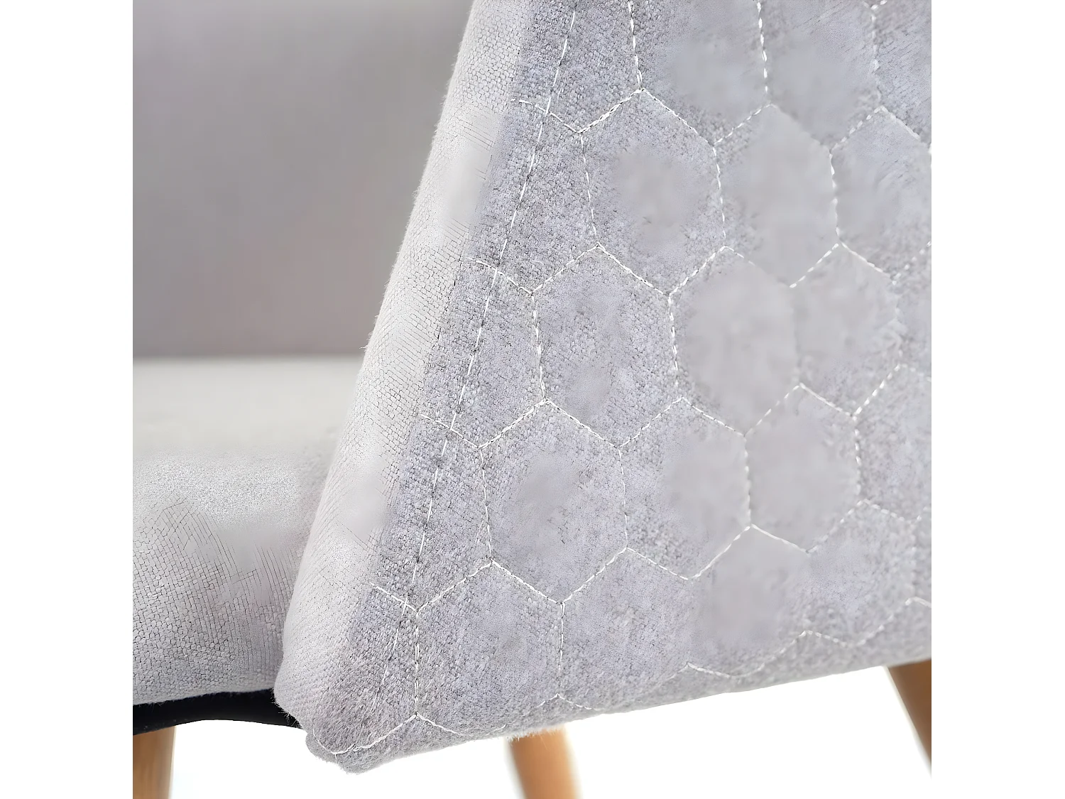 2x chaise de séjour/salle à manger HWC-D71, fauteuil, design rétro, accoudoirs, tissu - gris clair