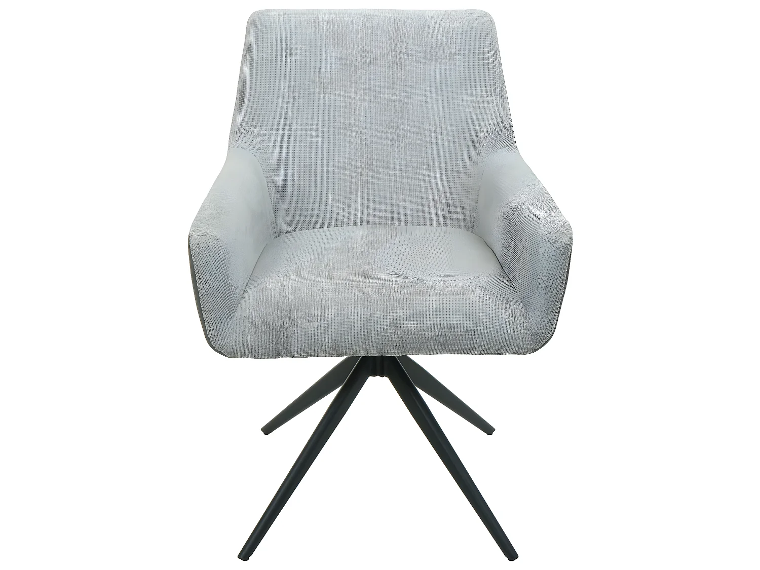 Lot de 2 chaises de salle à manger HWC-L91, chaise de cuisine accoudoir pivotant Auto-Position tissu/textile ~ gris clair sim