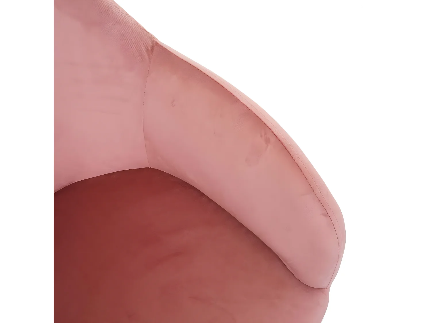 Chaise de salle à manger HWC-F18, chaise de cuisine, design rétro - velours vieux rose, pieds dorés