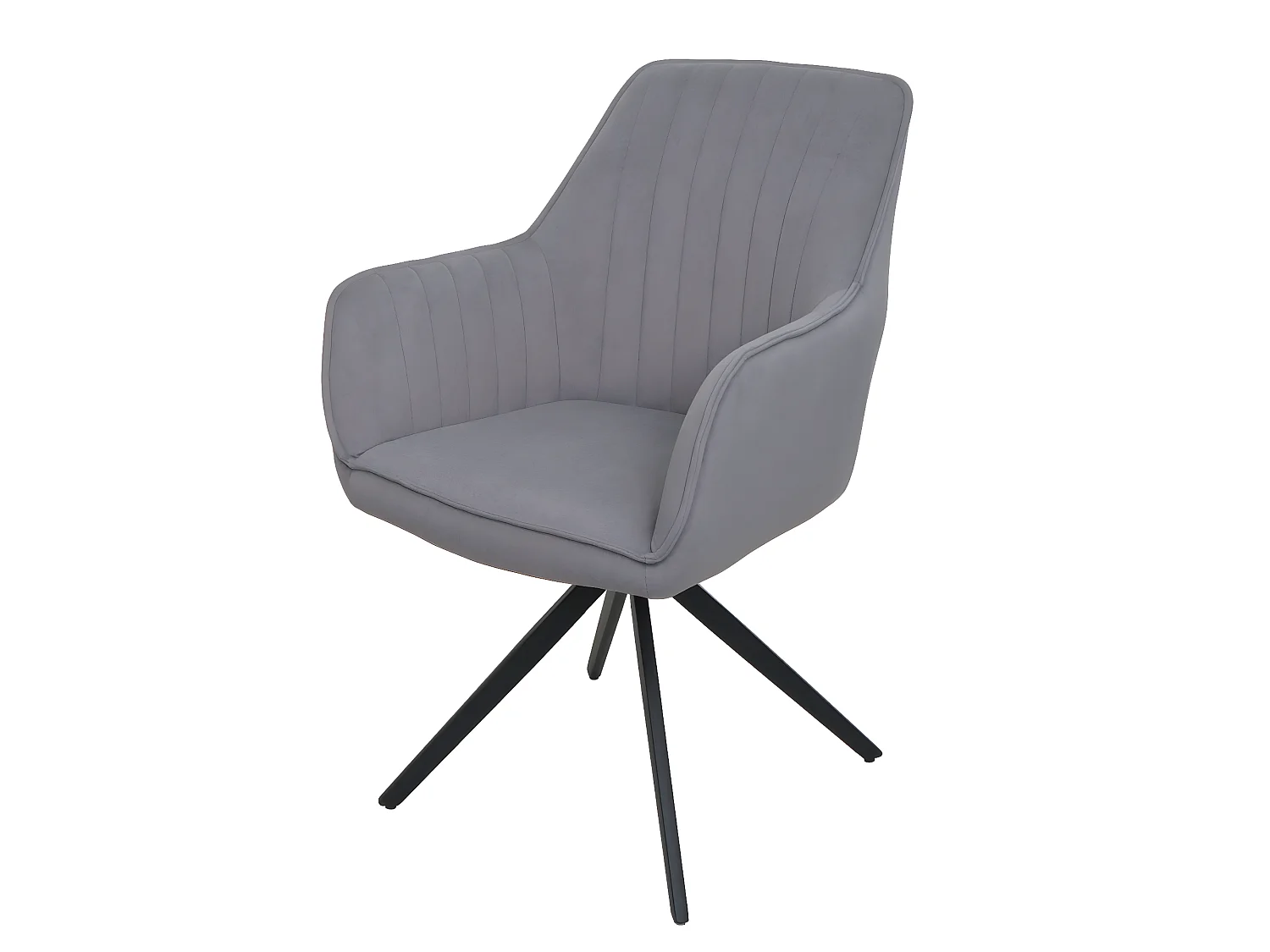 Lot de 2 chaises de salle à manger HWC-L79, chaise de cuisine, chaise avec accoudoirs, pivotante Auto-Position tissu/textile