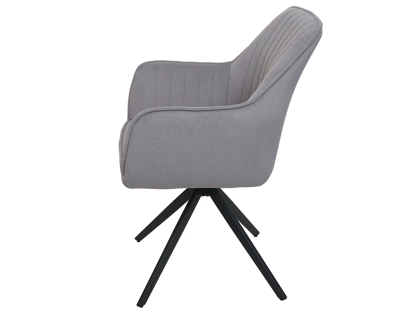 Lot de 2 chaises de salle à manger HWC-L79, chaise de cuisine, chaise avec accoudoirs, pivotante Auto-Position tissu/textile