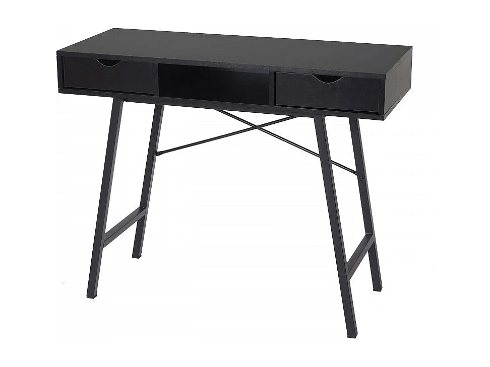 Table console HWC-E92, table de rangement table d'appoint, structure 3D 100x40cm - noir