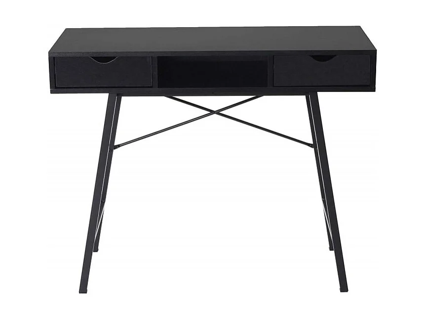 Table console HWC-E92, table de rangement table d'appoint, structure 3D 100x40cm - noir