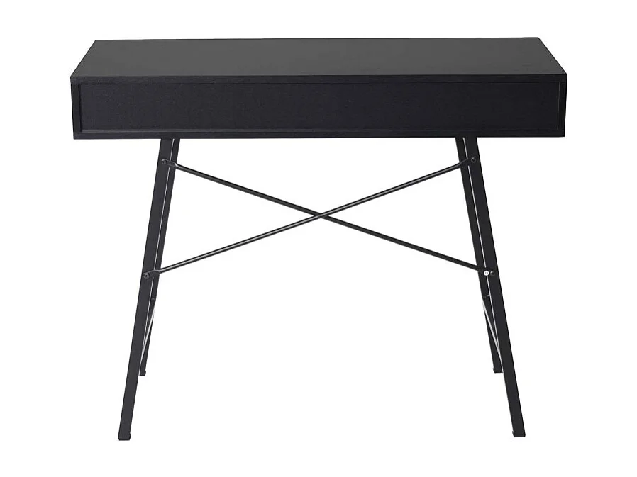 Table console HWC-E92, table de rangement table d'appoint, structure 3D 100x40cm - noir