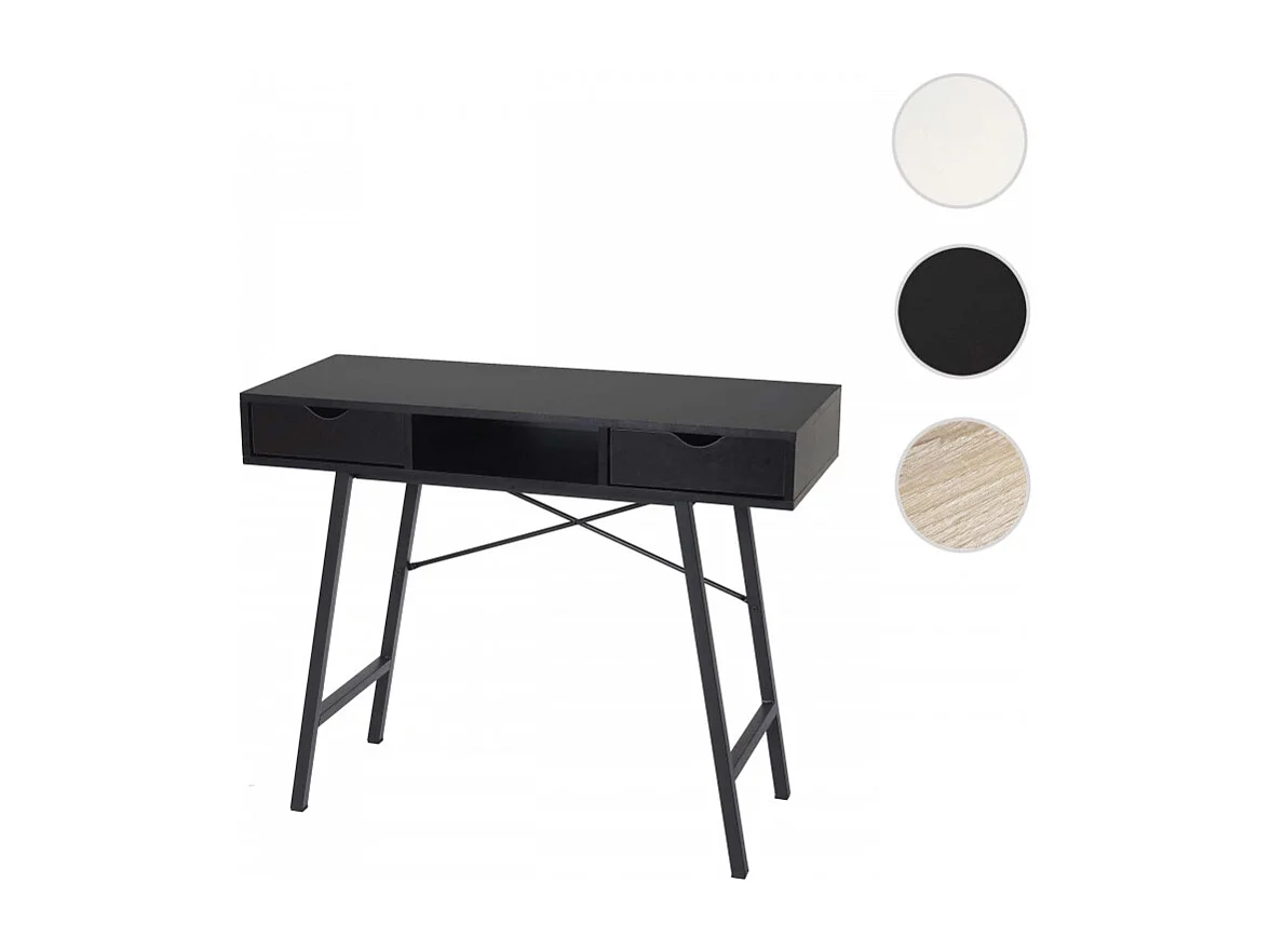 Table console HWC-E92, table de rangement table d'appoint, structure 3D 100x40cm - noir