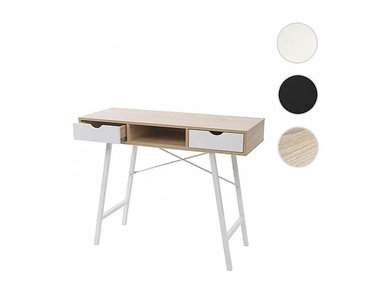 Table console HWC-E92, table de rangement table d'appoint, structure 3D 100x40cm - noir