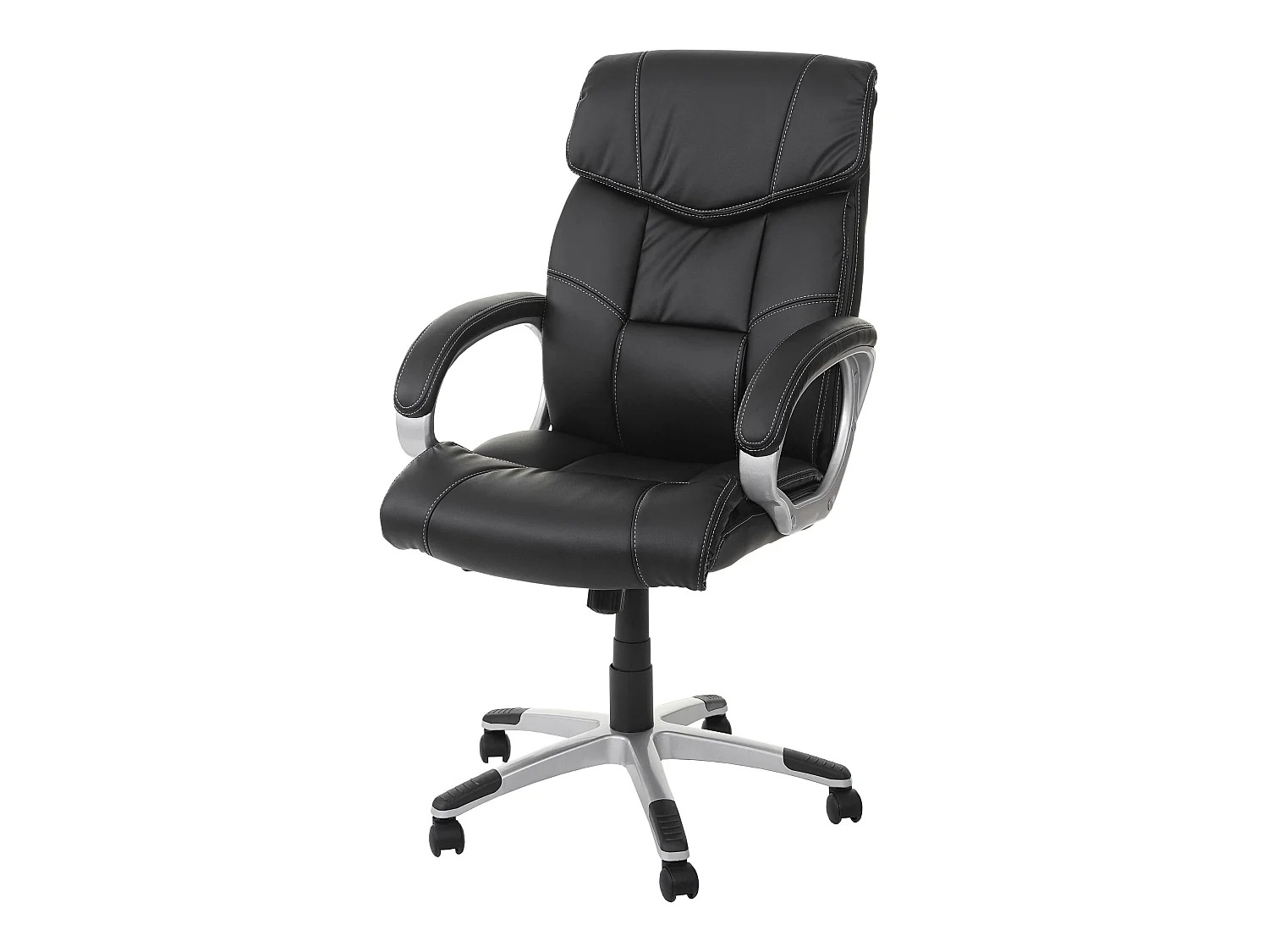 Fauteuil/siège de bureau M61, classique, similicuir, noir