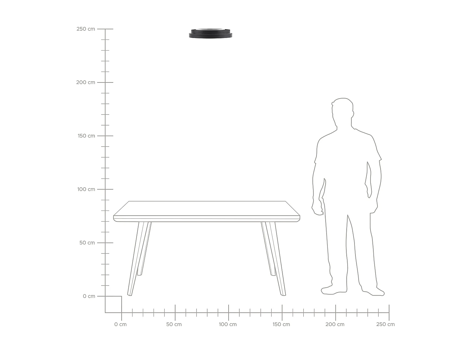 Lampadario a LED NANDING Metallo Nero