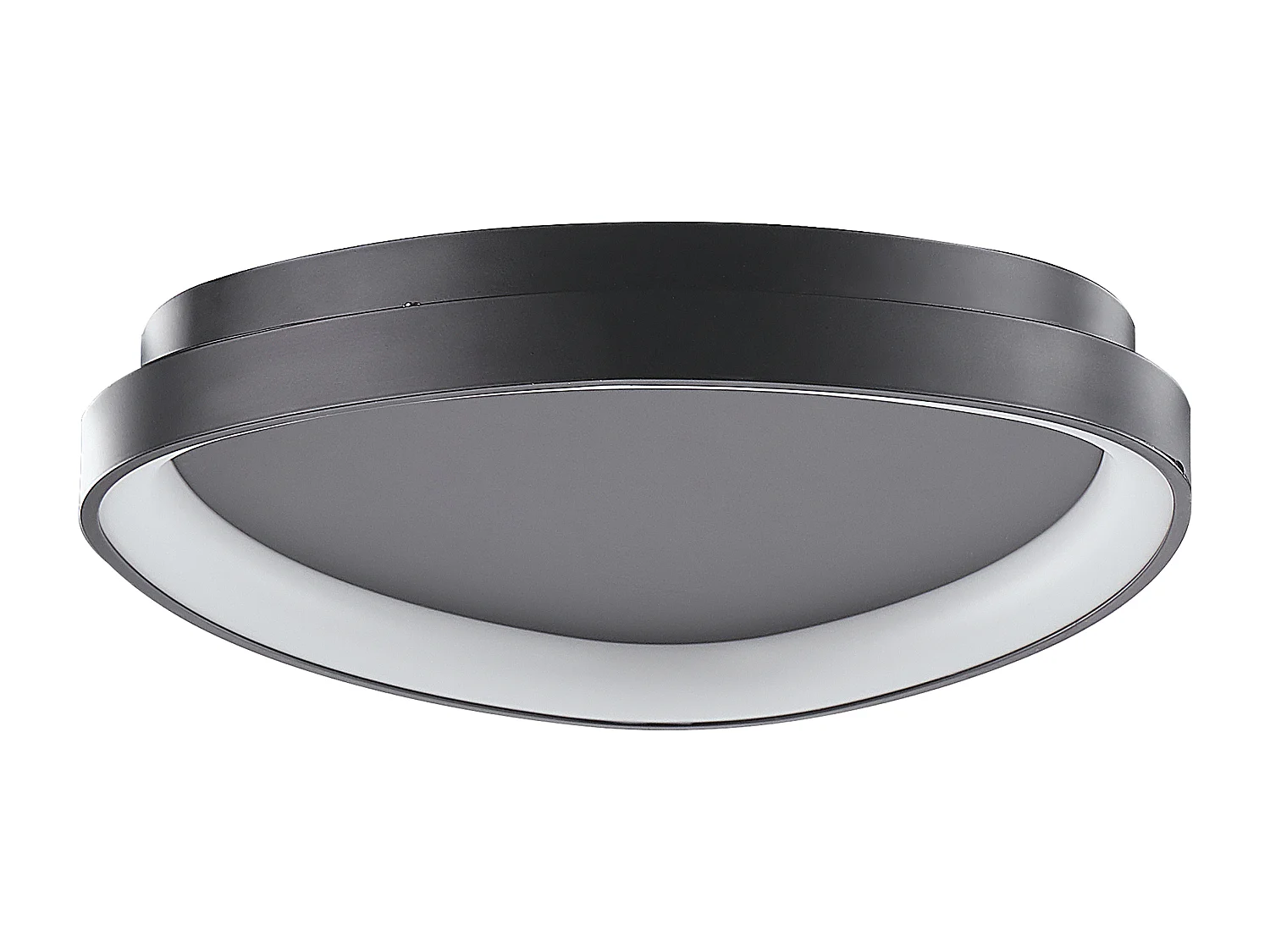 LED Deckenleuchte Metall schwarz flach dreieckig warmweißes Licht Modern Nanding