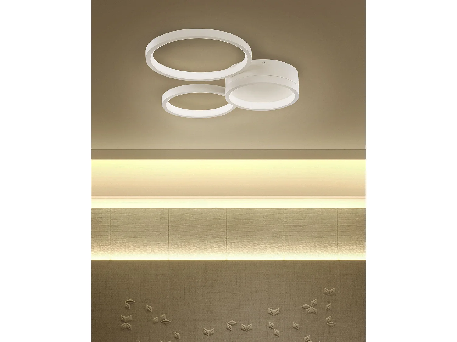 Plafonnier à LED AGNAT Métal Blanc