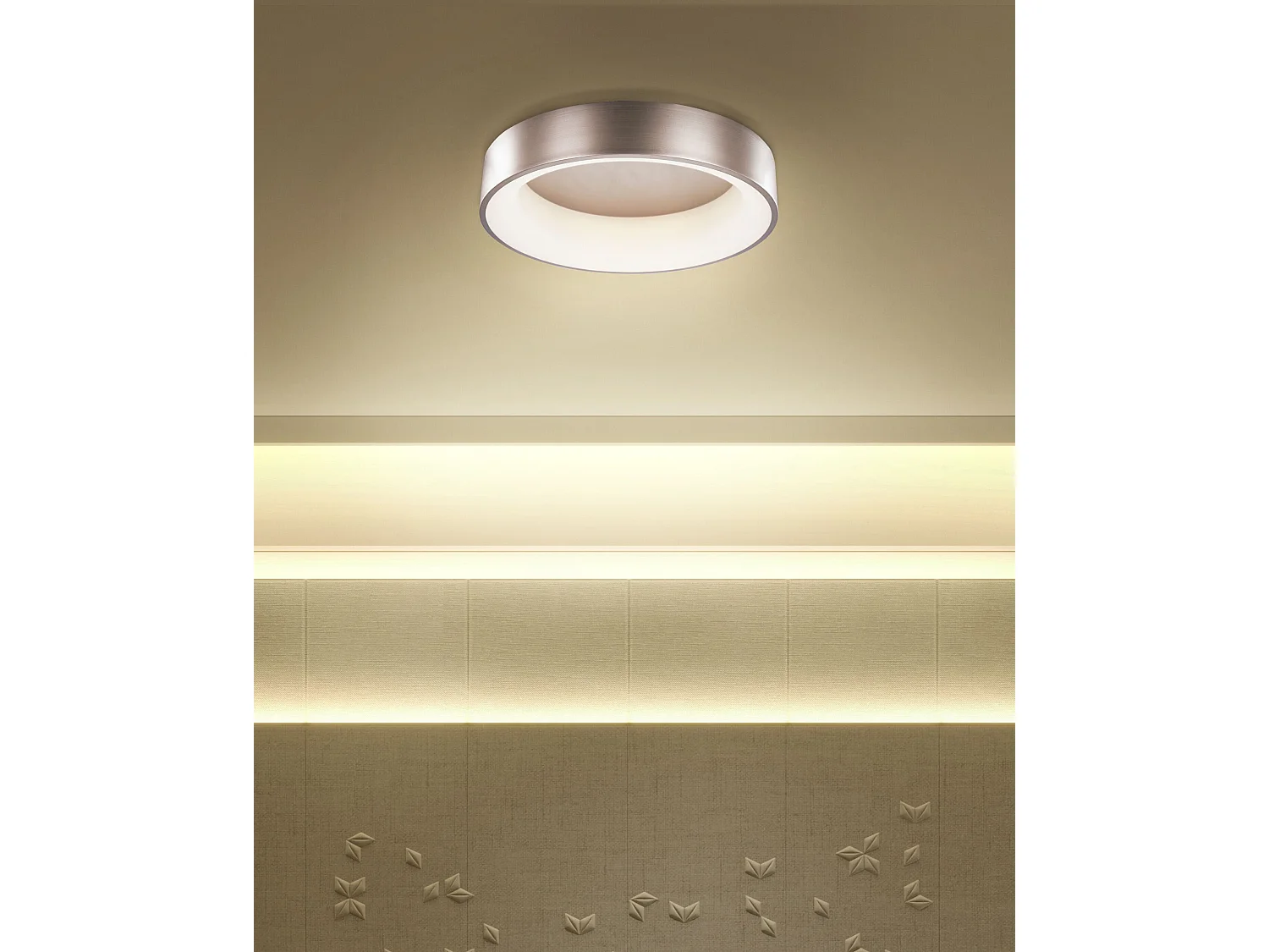 Moderne Deckenleuchte mit Integriertem LED-Licht Ringform hellbraun Dawei