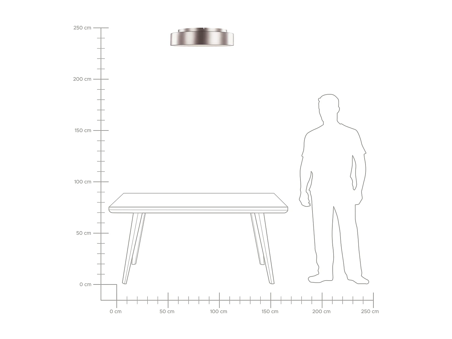 LED plafondlamp DAWEI Metaal Lichtbruin