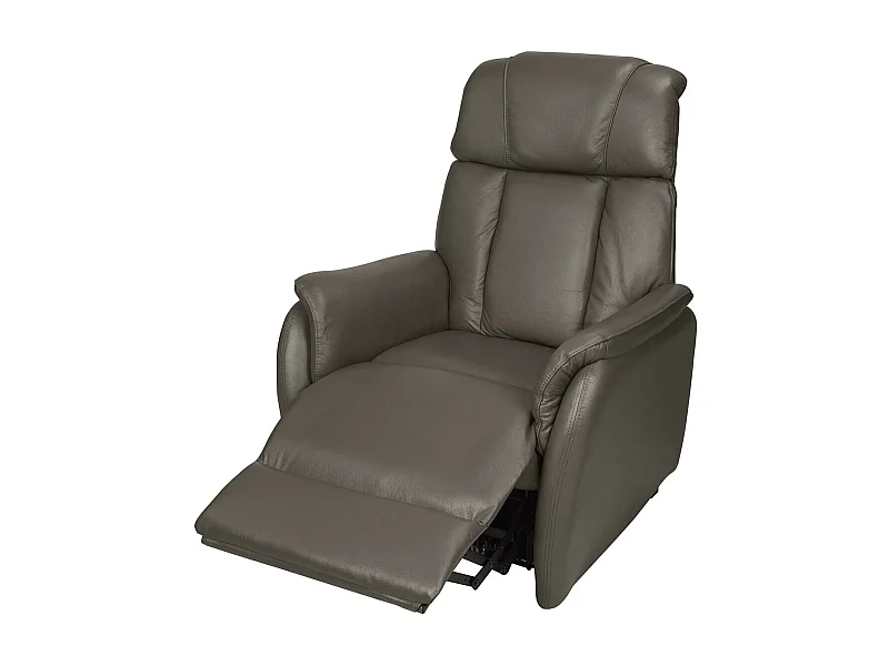 TAMISE - Fauteuil Relax et Releveur Electrique Cuir Taupe