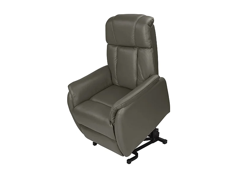 TAMISE - Fauteuil Relax et Releveur Electrique Cuir Taupe