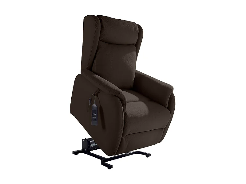 ZAMORA - Fauteuil Releveur Tissu Coloris Marron
