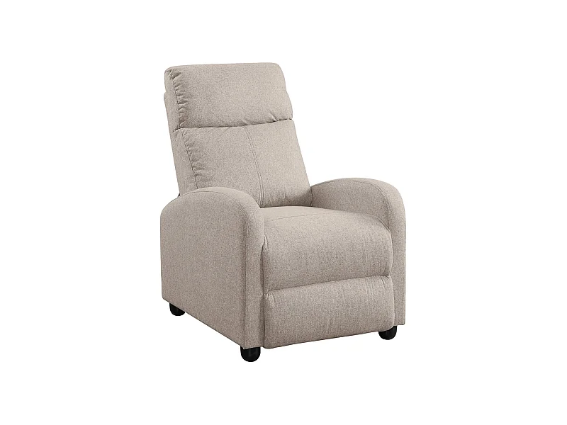 MELBOURNE - Fauteuil Relax Pushback Tissu Gris Taupe
