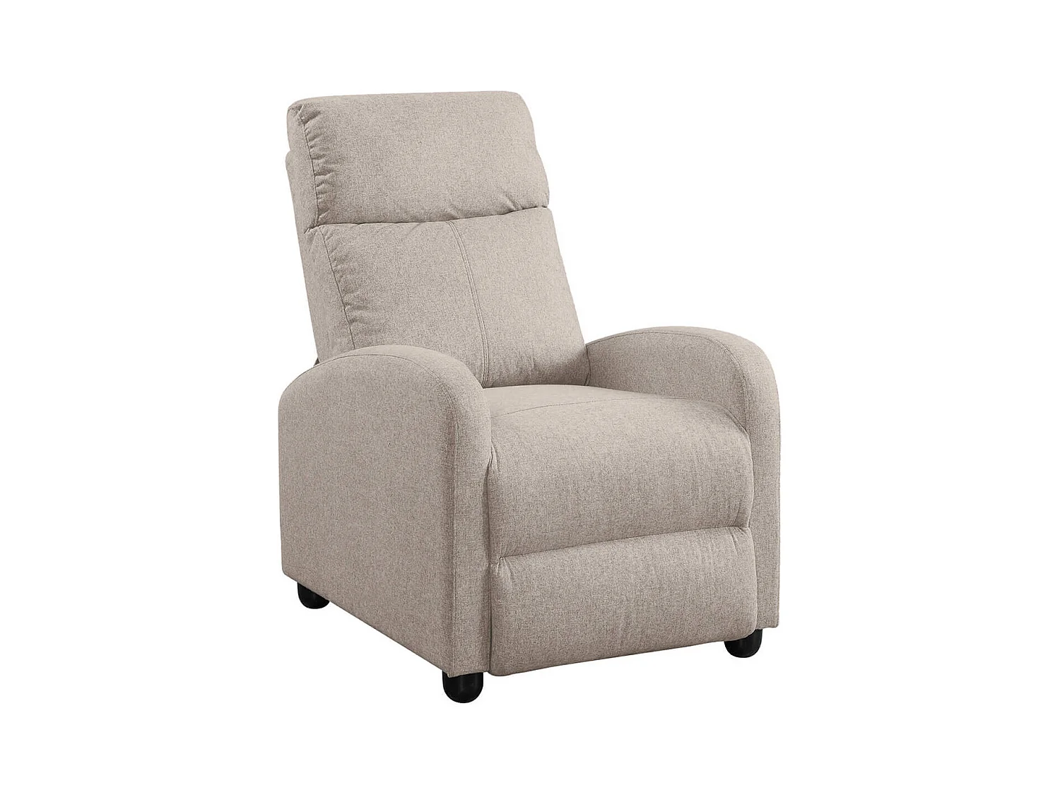 MELBOURNE - Fauteuil Relax Pushback Tissu Gris Taupe