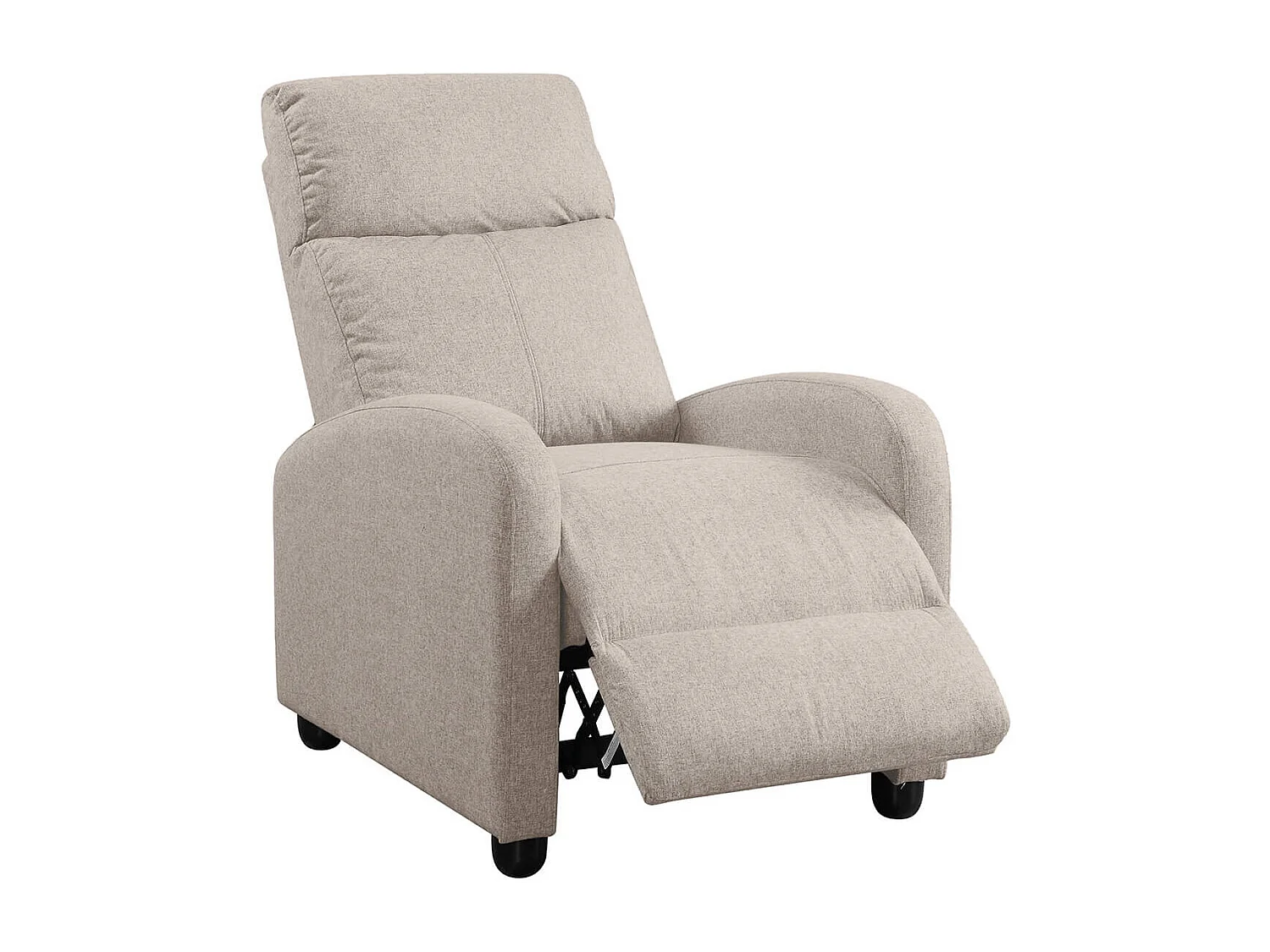 MELBOURNE - Fauteuil Relax Pushback Tissu Gris Taupe