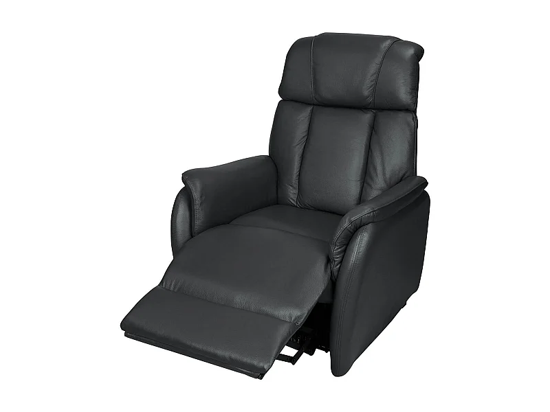 TAMISE - Fauteuil Relax et Releveur Electrique Cuir Noir