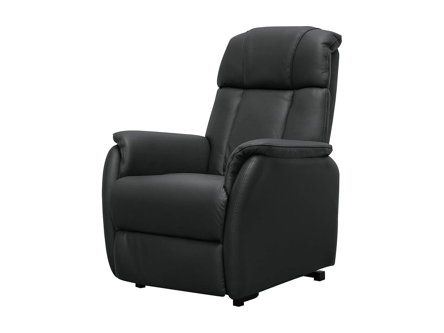 TAMISE - Fauteuil Relax et Releveur Electrique Cuir Noir