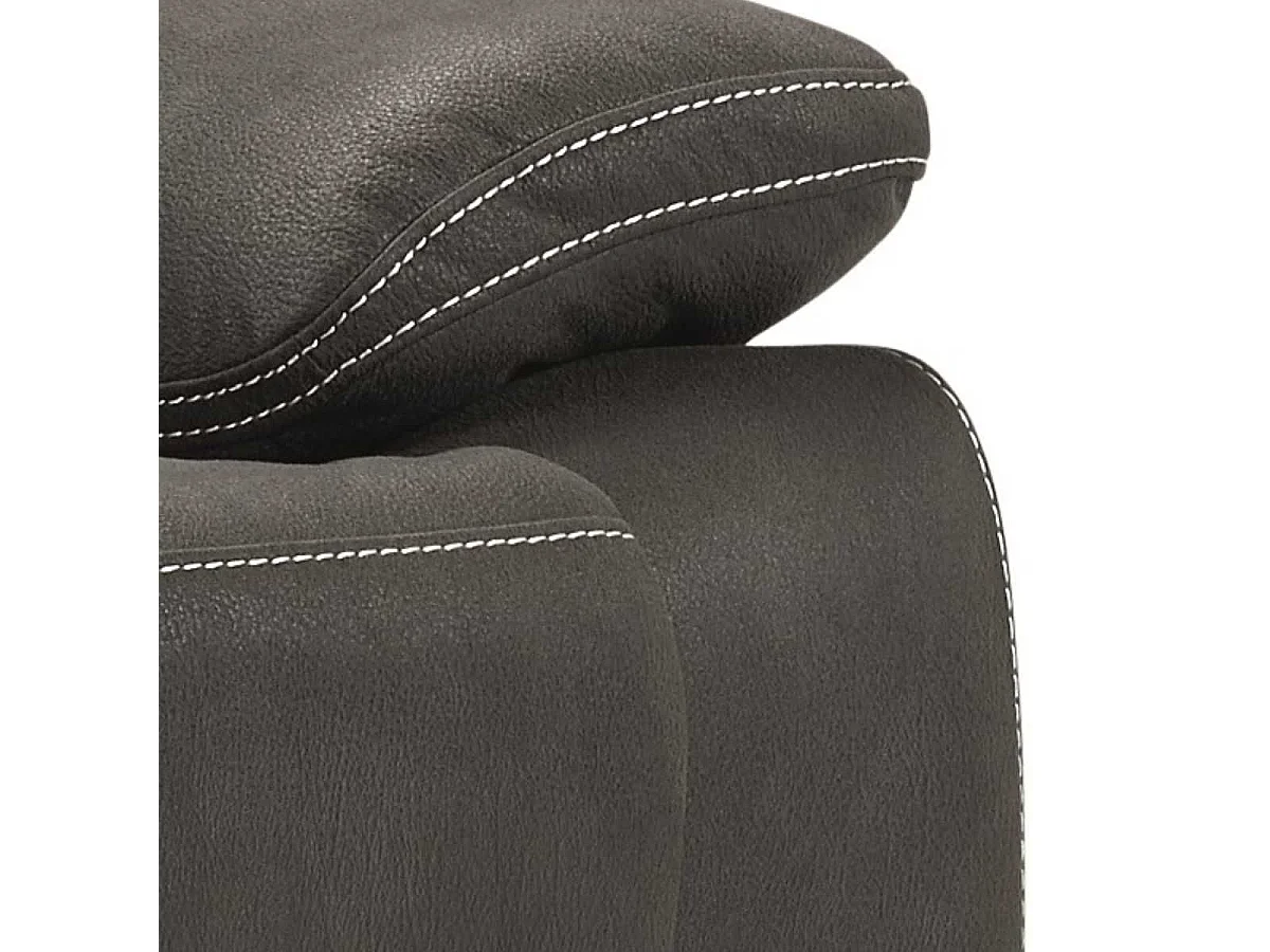 FABARES - Fauteuil Relax Manuel Tissu Gris