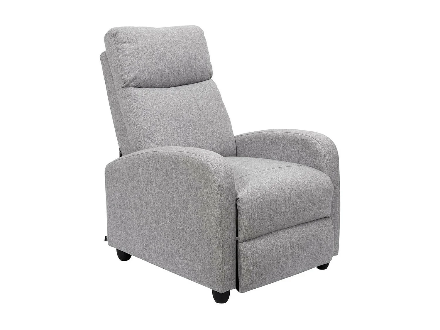 SOFEN - Fauteuil de Relaxation Matelassé Gris Clair