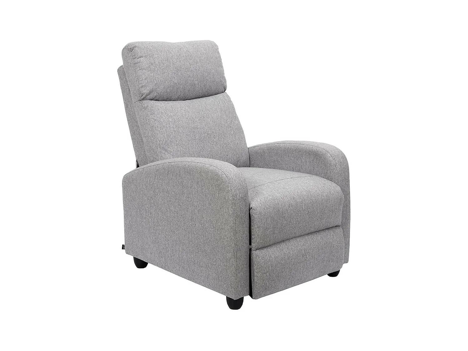 SOFEN - Fauteuil de Relaxation Matelassé Gris Clair