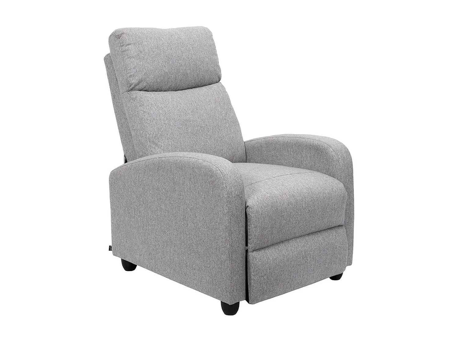 SOFEN - Fauteuil de Relaxation Matelassé Gris Clair
