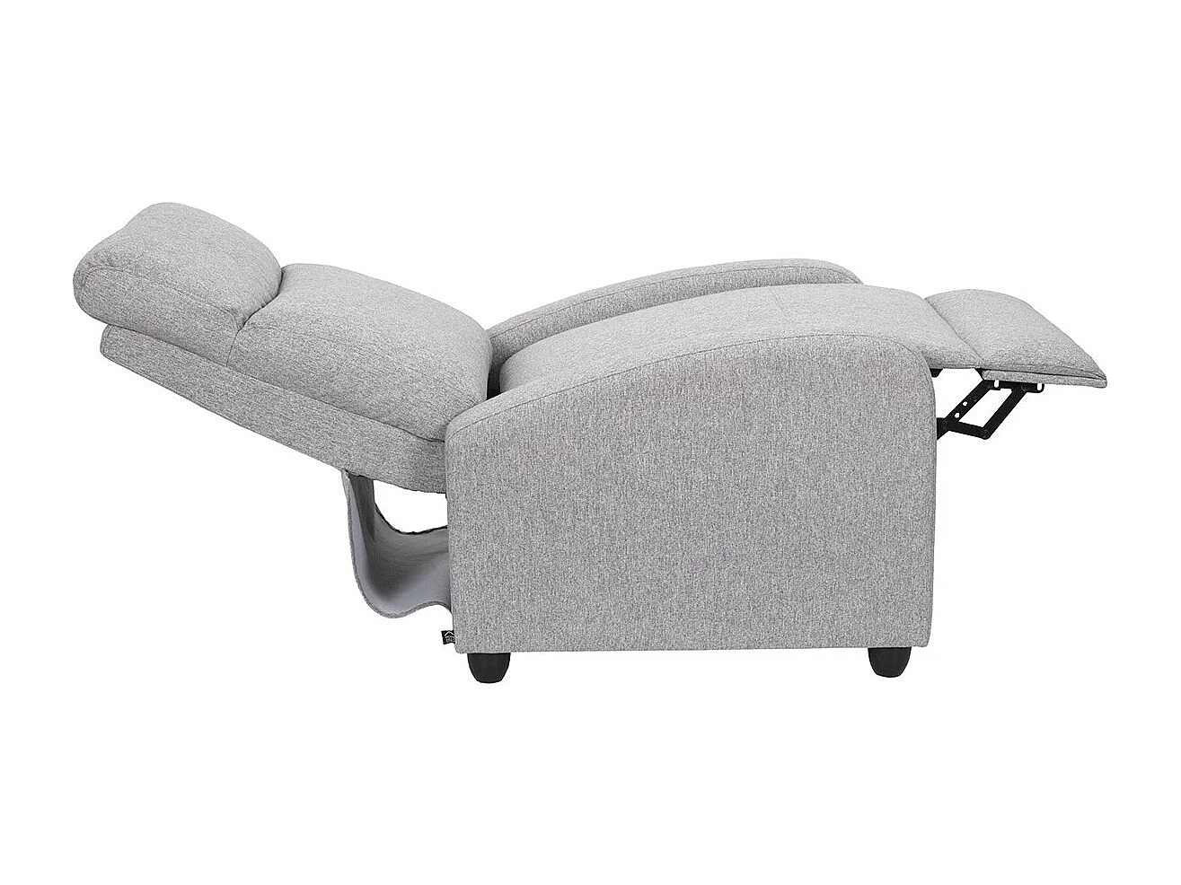 SOFEN - Fauteuil de Relaxation Matelassé Gris Clair