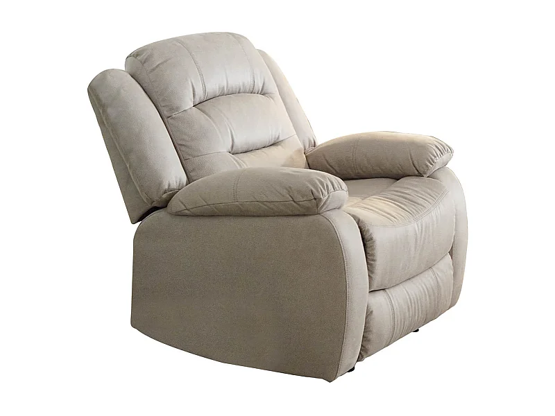 JANS - Fauteuil Relax Manuel Tissu Beige