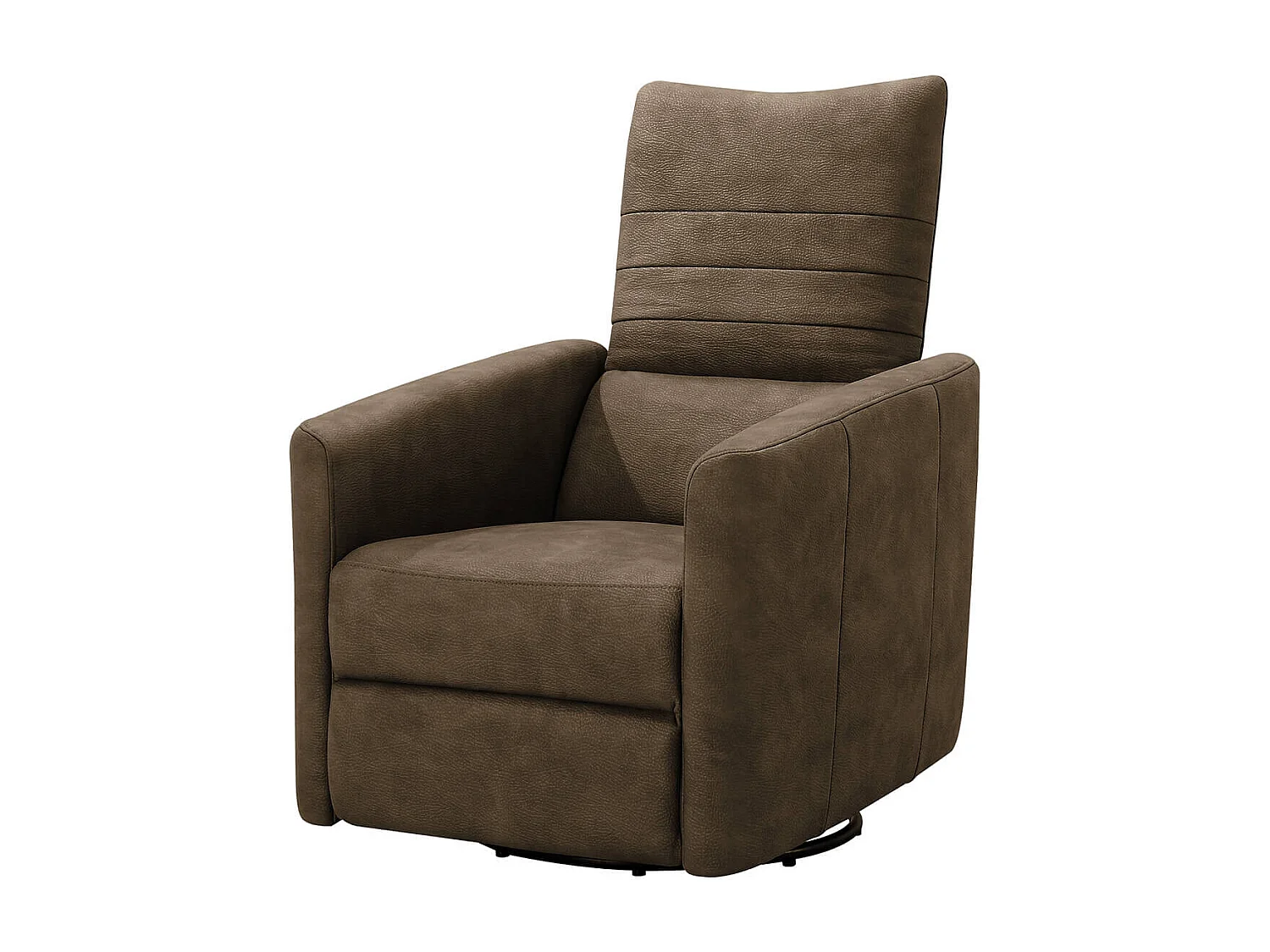 ERBA - Fauteuil Relax Manuel PushBack Tissu Marron Grisé