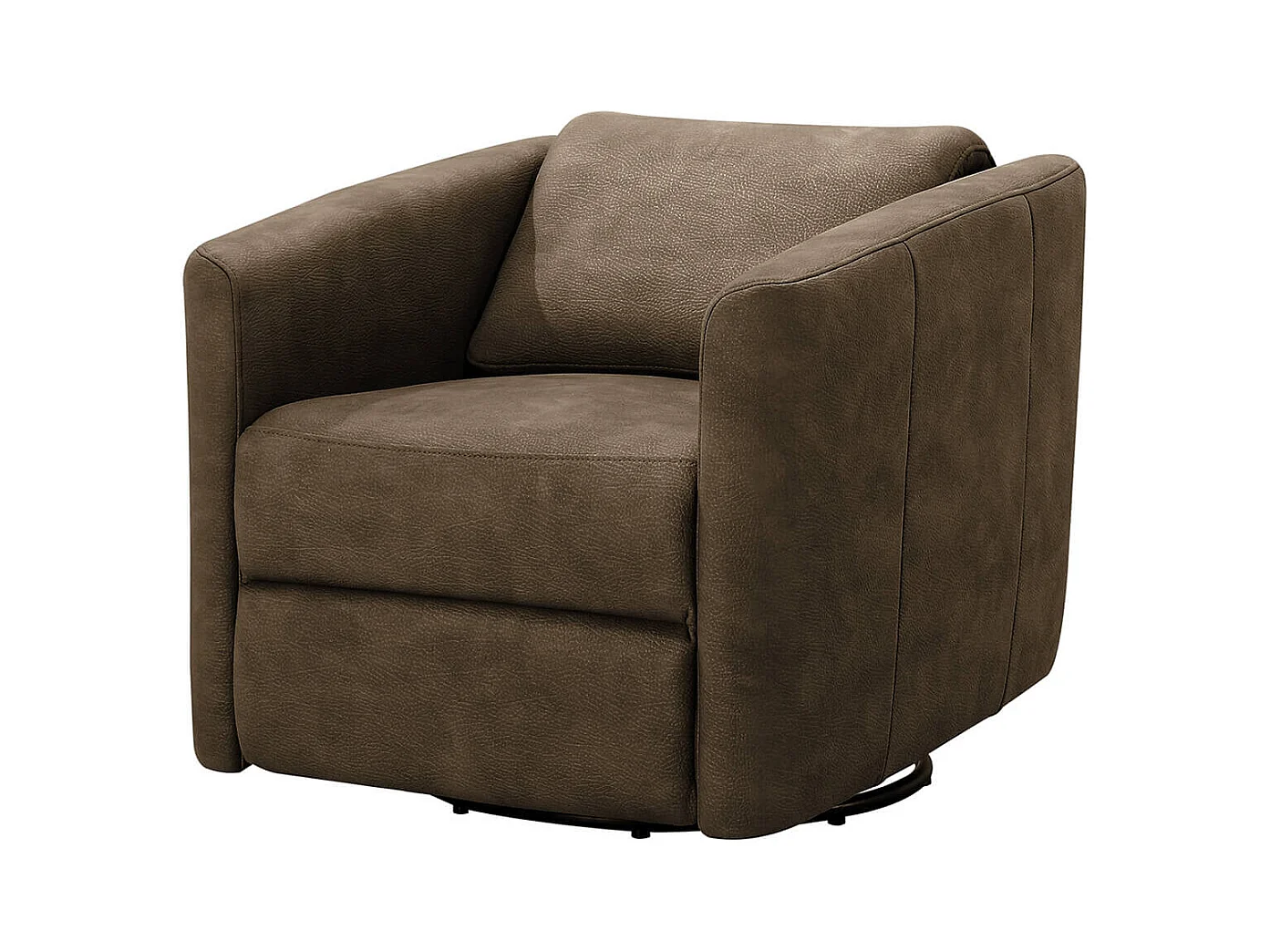 ERBA - Fauteuil Relax Manuel PushBack Tissu Marron Grisé
