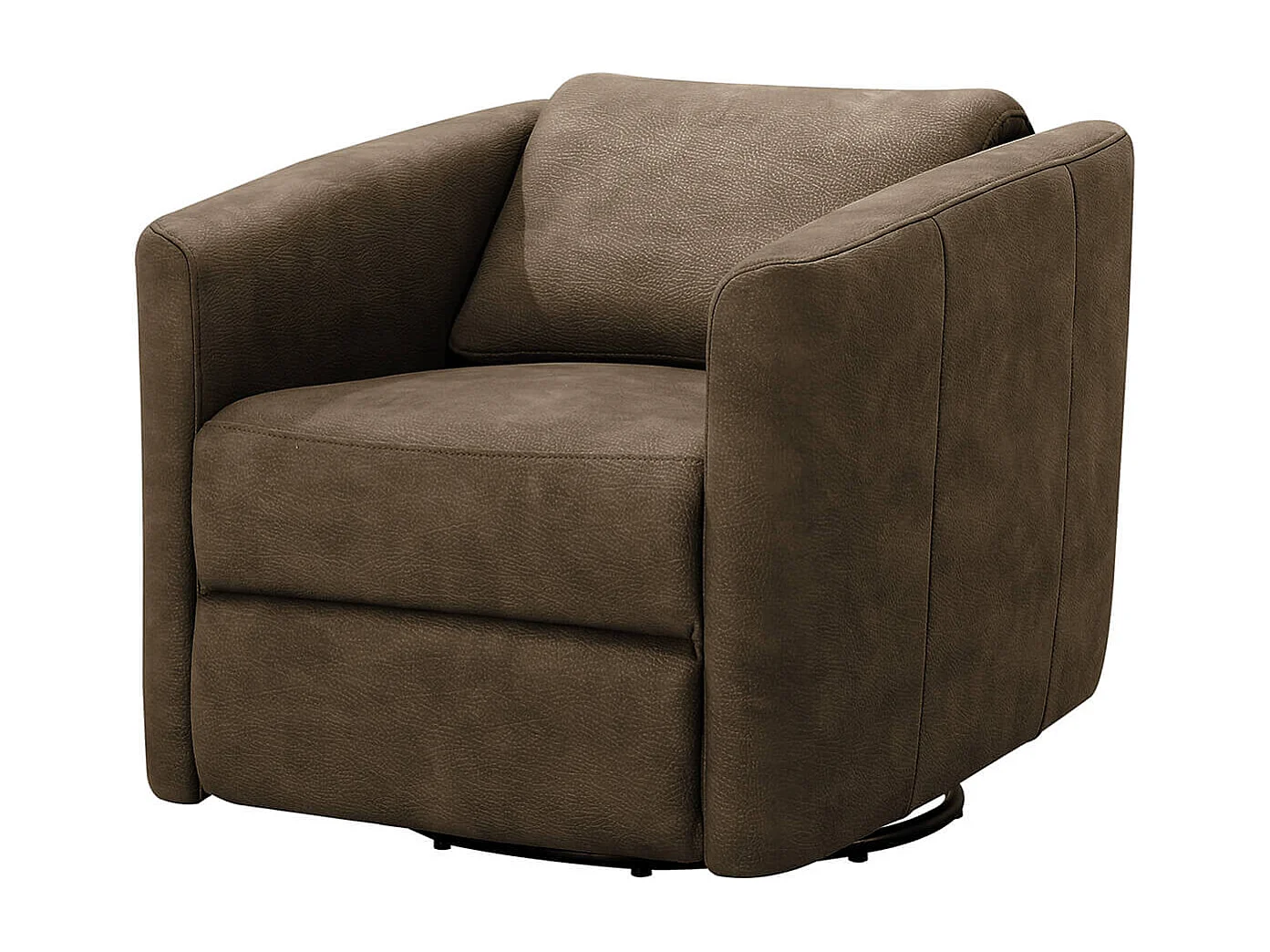 ERBA - Fauteuil Relax Manuel PushBack Tissu Marron Grisé