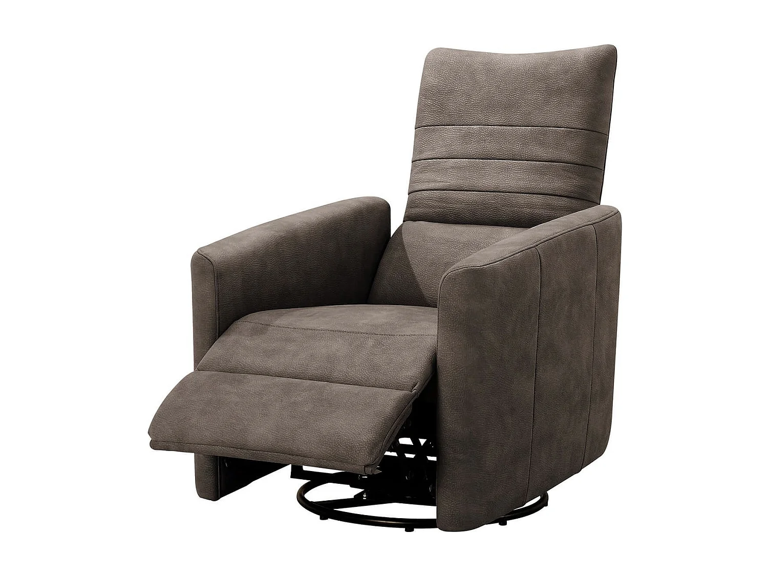 ERBA - Fauteuil Relax Manuel PushBack Tissu Taupe marbré