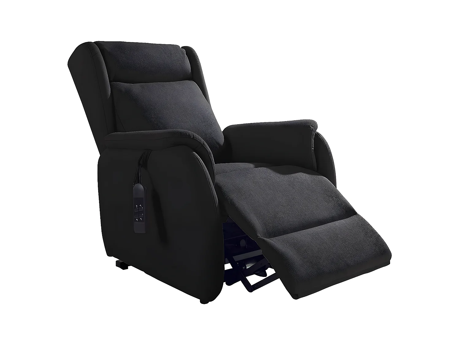 ZAMORA - Fauteuil Releveur Tissu Gris Foncé