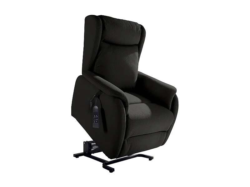 ZAMORA - Fauteuil Releveur Tissu Gris Foncé