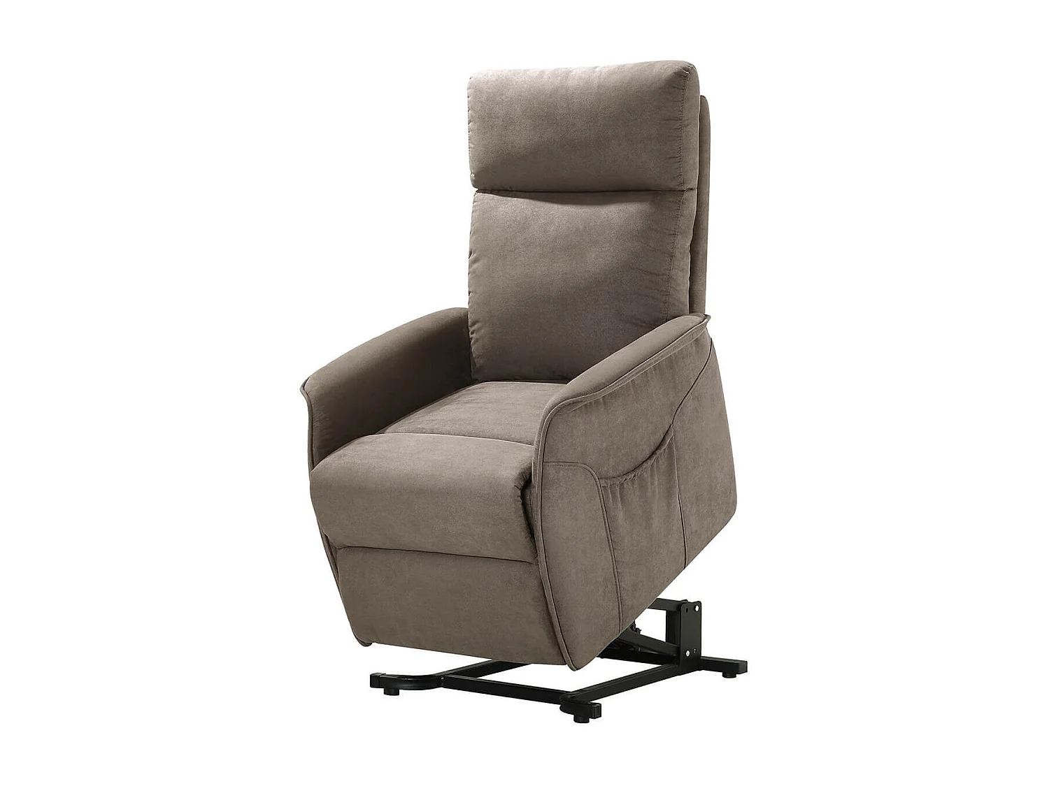 LISSONE - Fauteuil Relax et Releveur Electrique Tissu Taupe