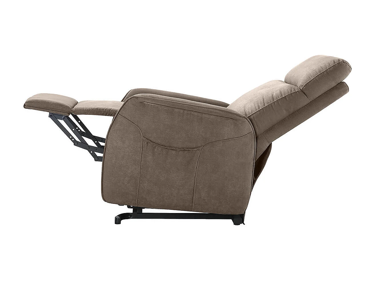 LISSONE - Fauteuil Relax et Releveur Electrique Tissu Taupe