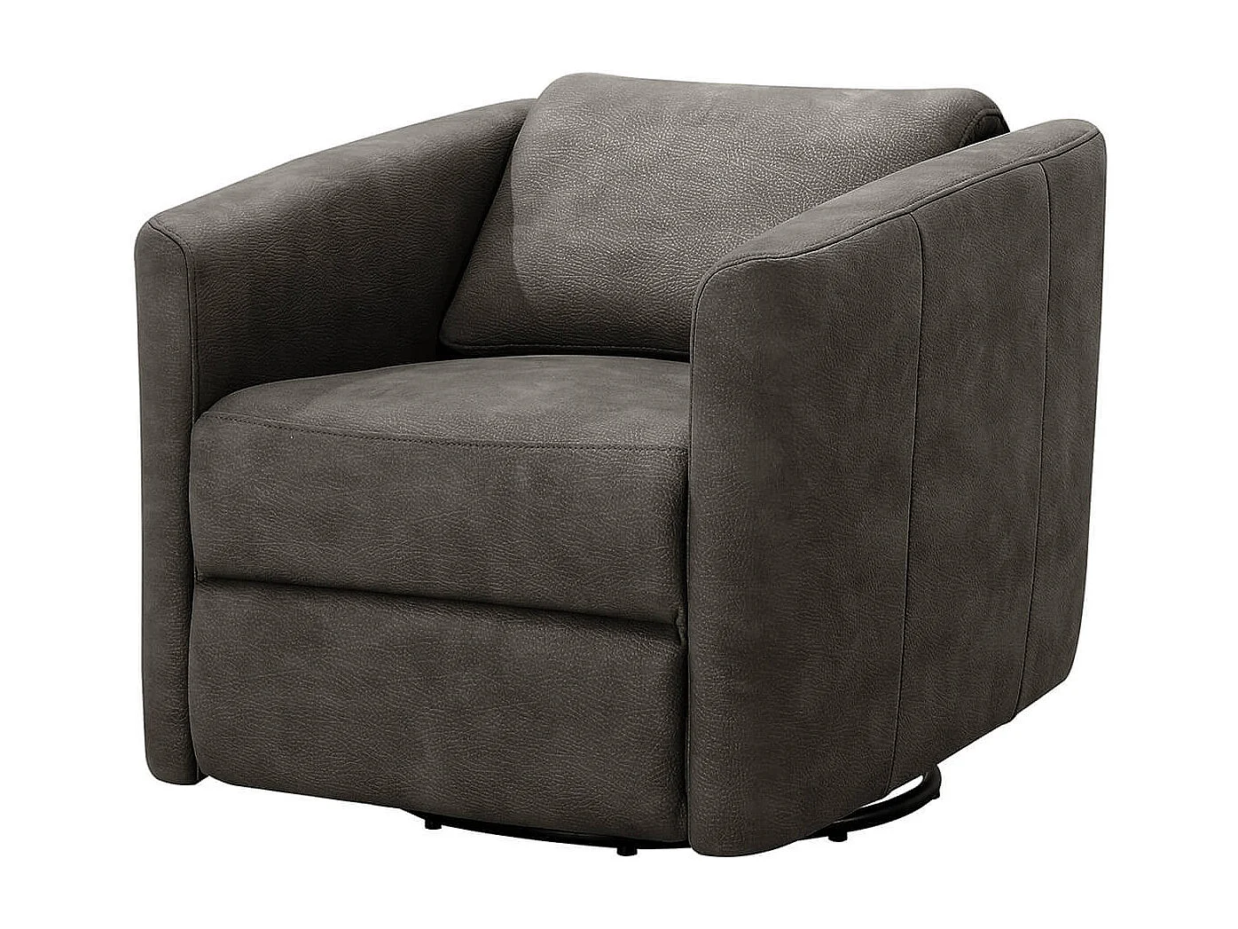 ERBA - Fauteuil Relax Manuel PushBack Tissu Gris Foncé