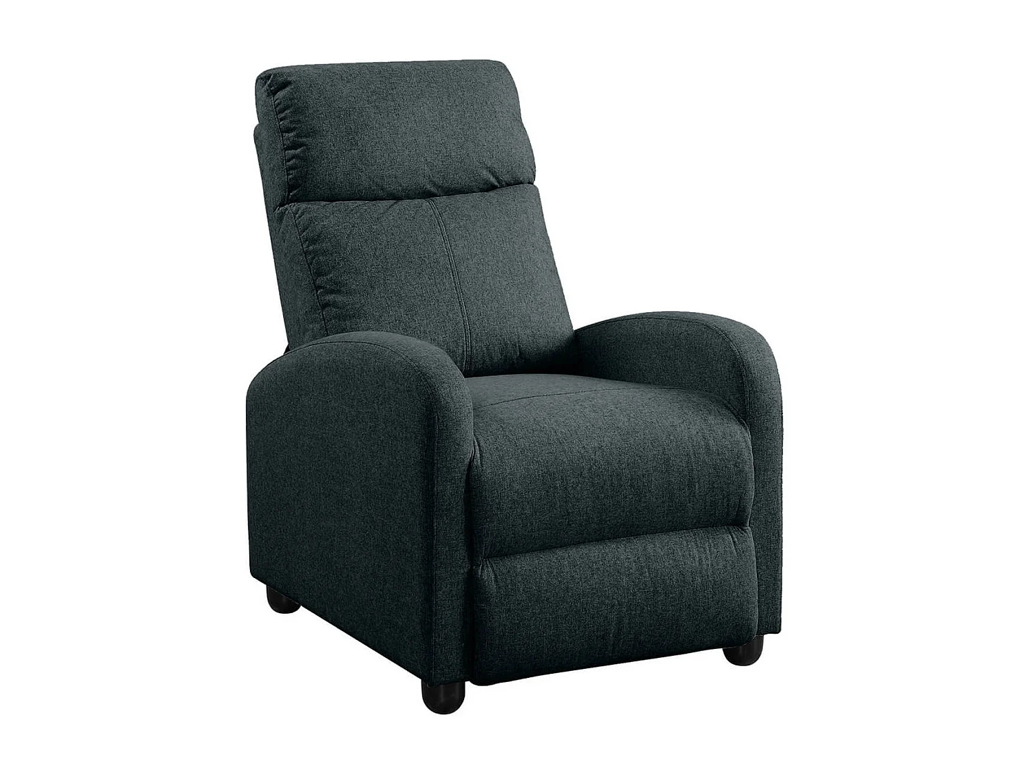 MELBOURNE - Fauteuil Relax Pushback Tissu Gris Foncé