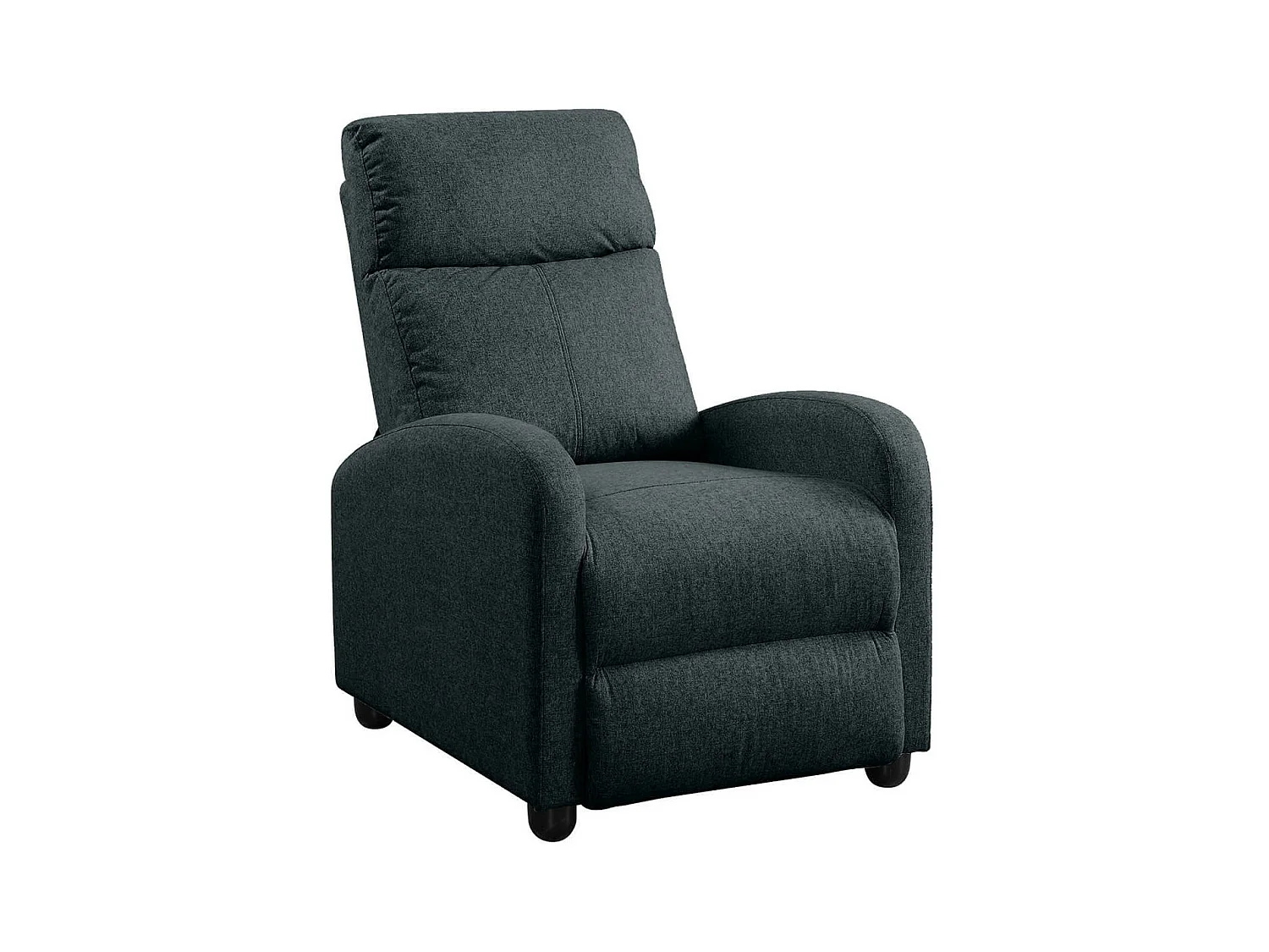 MELBOURNE - Fauteuil Relax Pushback Tissu Gris Foncé