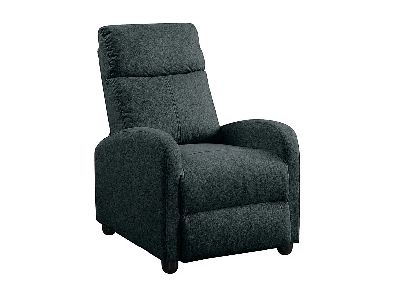 MELBOURNE - Fauteuil Relax Pushback Tissu Gris Foncé