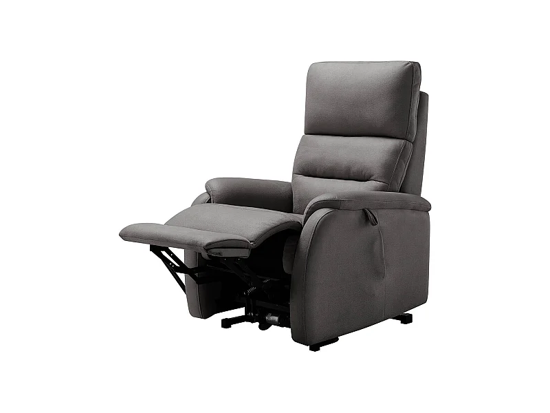ADRIA - Fauteuil Relax et Releveur Electrique Tissu Gris