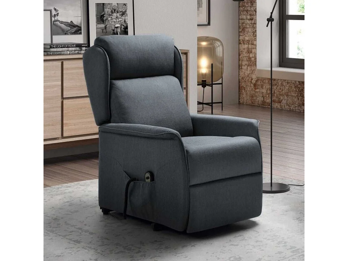 TABAGON - Fauteuil Relax et Releveur Bleu