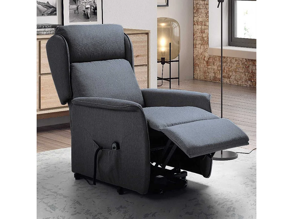 TABAGON - Fauteuil Relax et Releveur Bleu