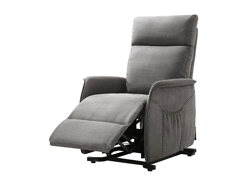LISSONE - Fauteuil Relax et Releveur Electrique Tissu Gris