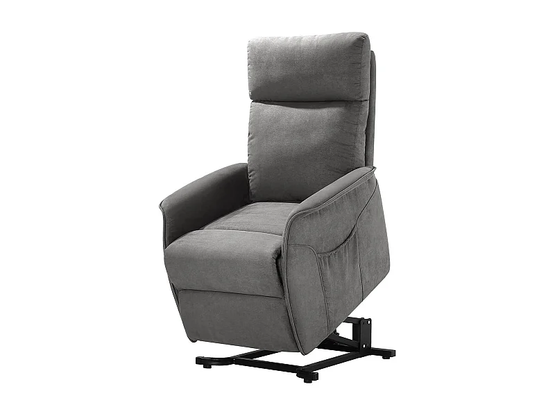 LISSONE - Fauteuil Relax et Releveur Electrique Tissu Gris