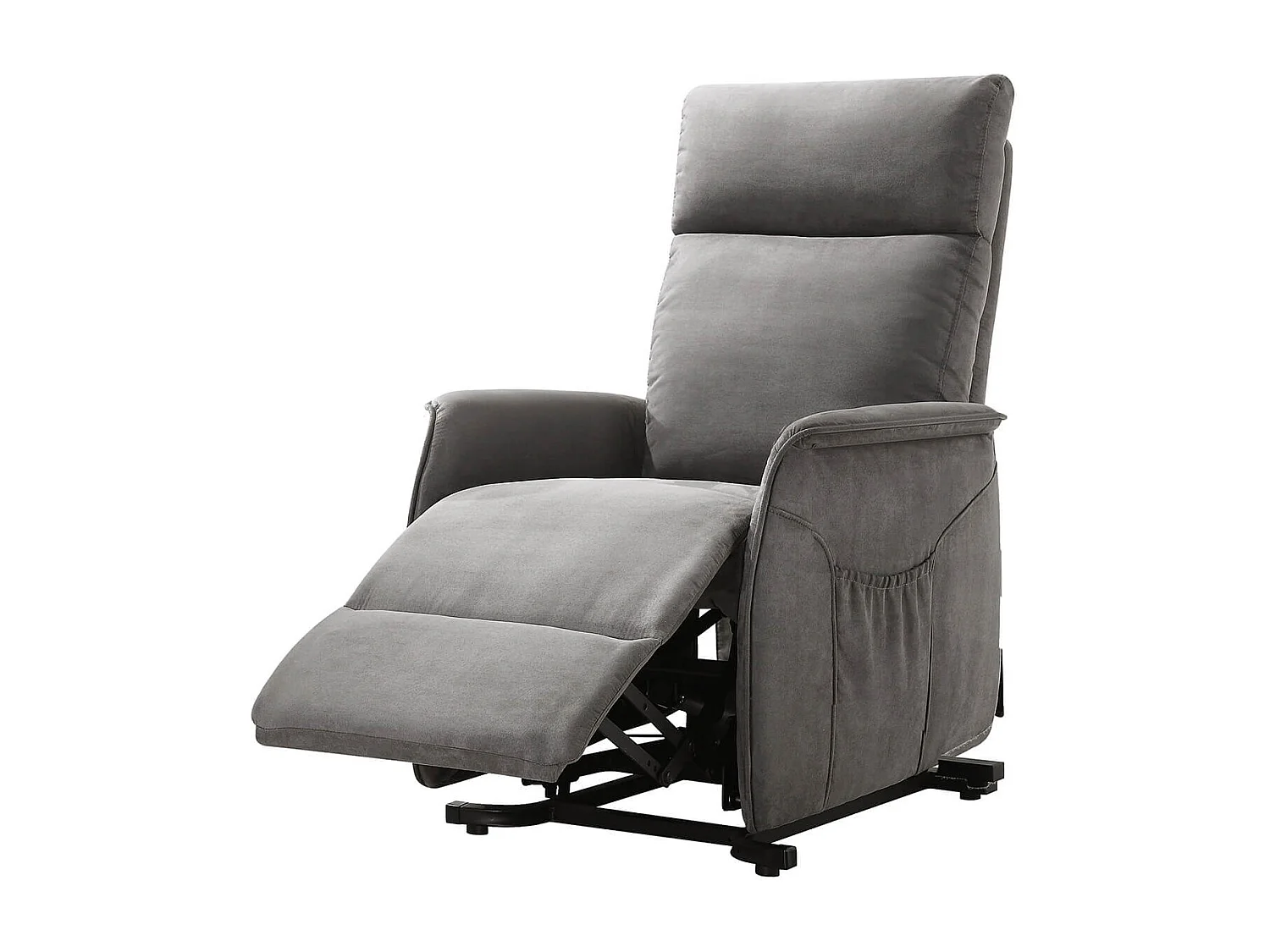 LISSONE - Fauteuil Relax et Releveur Electrique Tissu Gris