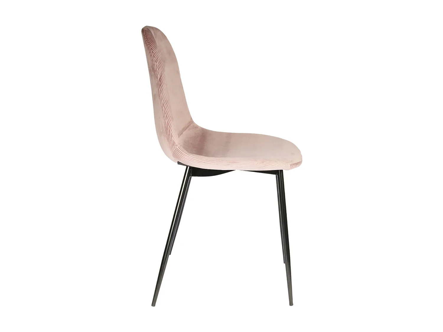 ALESSIA - Lot de 2 Chaises Velours Côtelé Roses