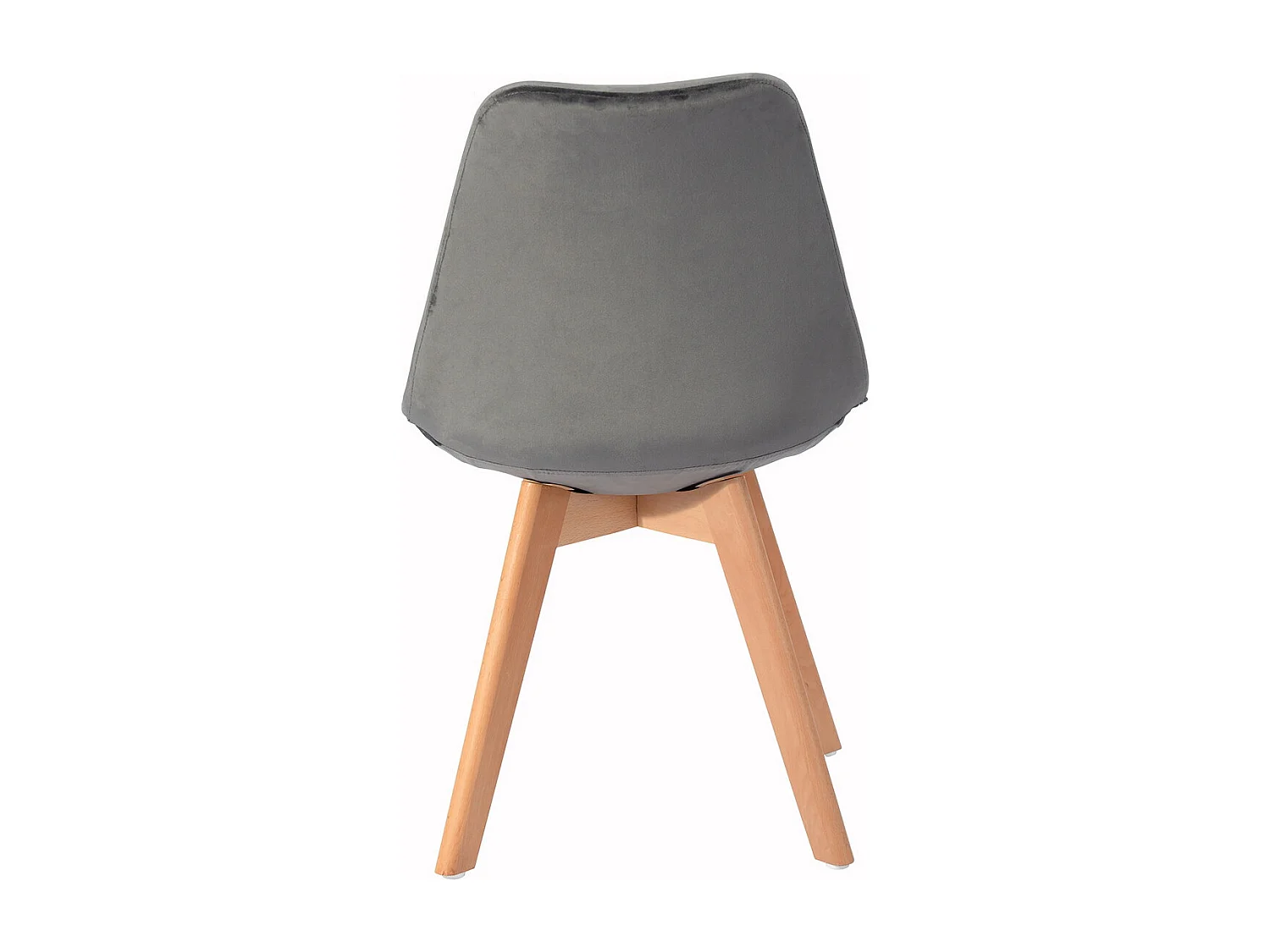 FULVIO - Lot de 4 Chaie Velour Grie